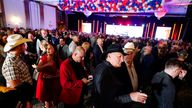 People attend the Republican watch party in Scottsdale, Ariz., Tuesday, Nov. 8, 2022. (AP Photo/Ross D. Franklin)