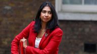Suella Braverman walks outside Number 10 Downing Street