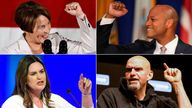 Clockwise from top left: Maura Healey, Wes Moore, John Fetterman, Sarah Huckabee. Pics: AP/Reuters