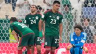 Mexico players look crestfallen as their World Cup journey ends