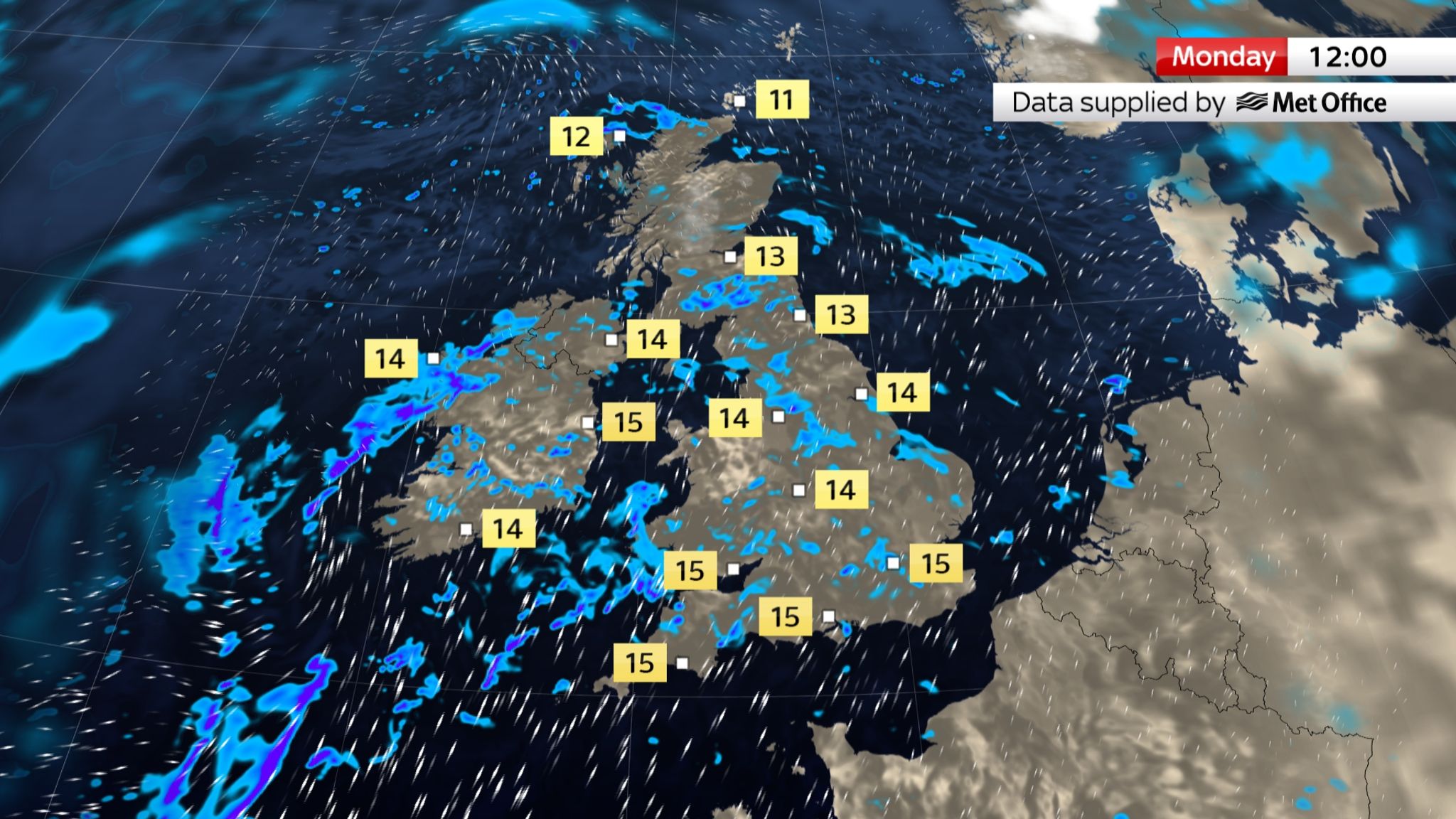 UK weather: Yellow warning issued for heavy rain in parts of the South ...