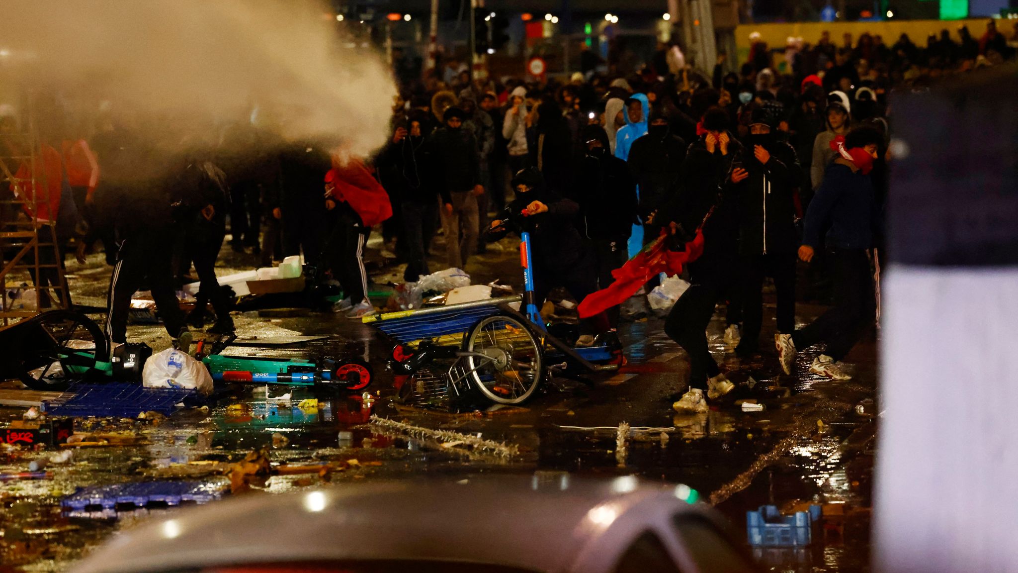 Riots erupt in Belgian and Dutch cities after Morocco pull off World ...