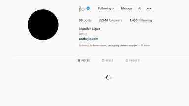 Jennifer Lopez wipes her Instagram as her social media profiles go