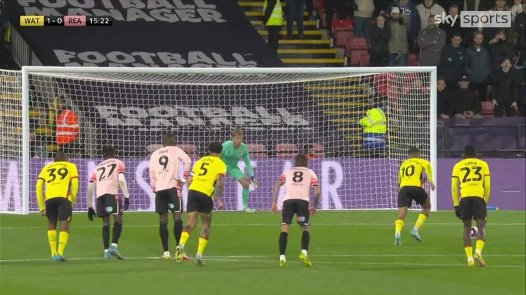 Joao Pedro opens the scoring from the penalty spot | Video | Watch TV