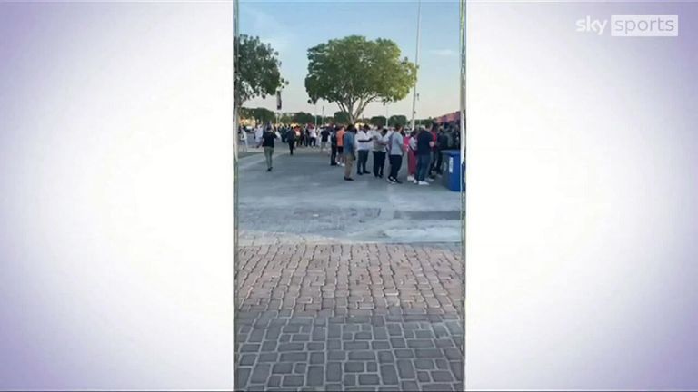 Fans still queueing after KO at England-Iran after ticket issue