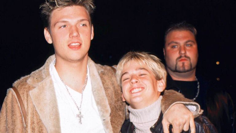 Nick (left) and Aaron Carter in New York in 2000. Pic: AP