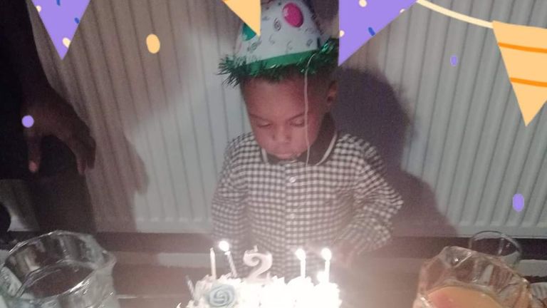 Awaab Ishak on his second birthday