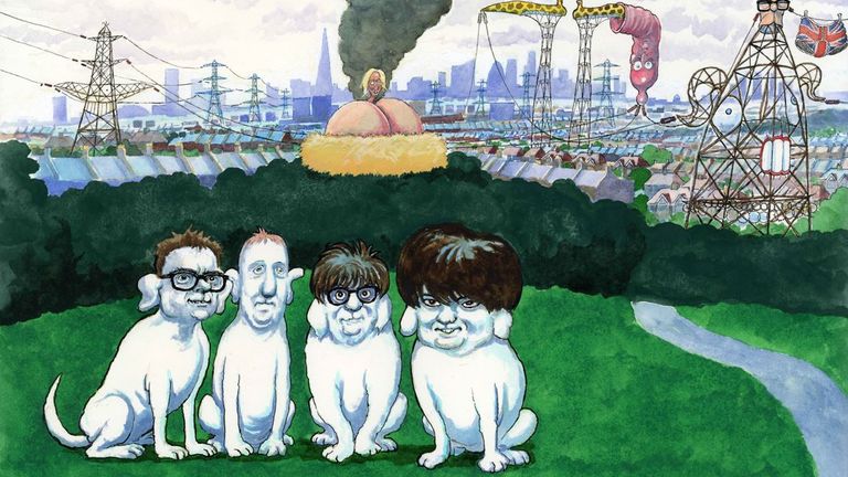 Policital cartoonist Steve Bell has done an illustration of the band to mark the announcement
