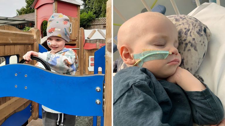 Teddy, left, and Seb, right, have both being undergoing treatment for cancer