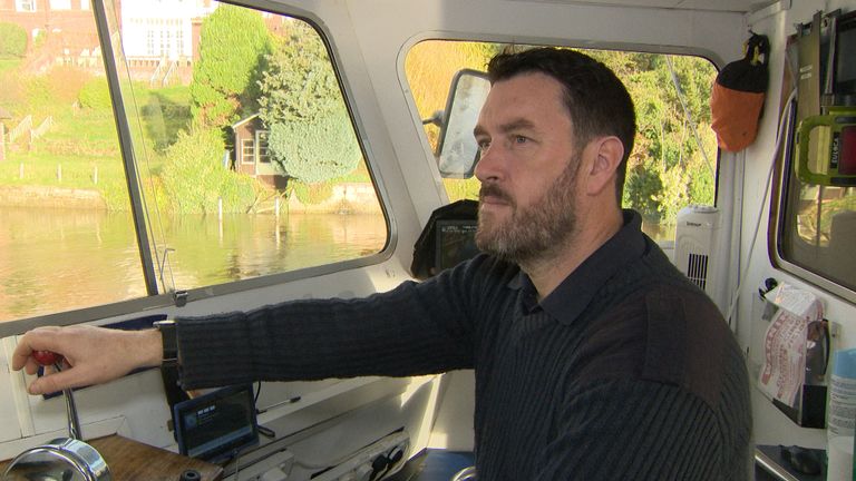 Paul Blessing is the captain of the Lady Diana tourist river cruise in Chester