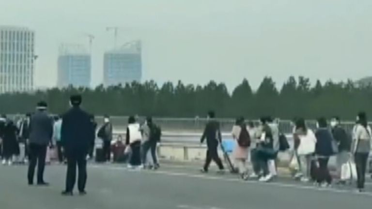 Workers from Foxconn are said to be leaving the plant in China to avoid COVID lockdown