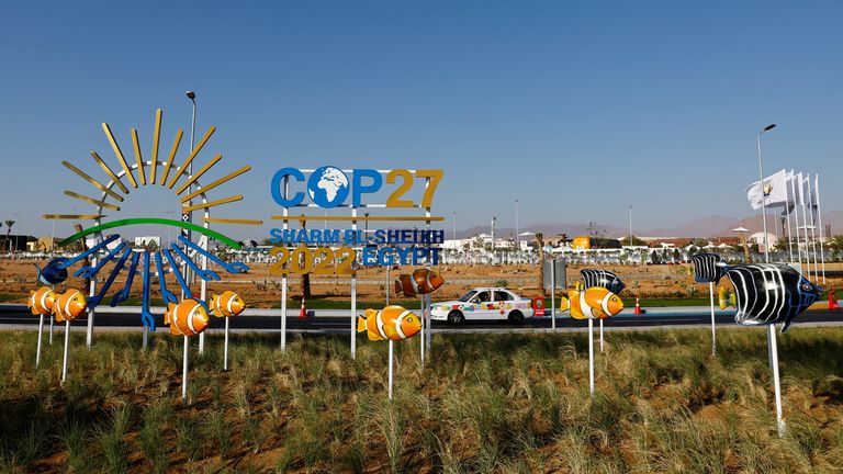 The International Convention Centre in Sharm El-Sheikh is hosting the COP27 climate summit