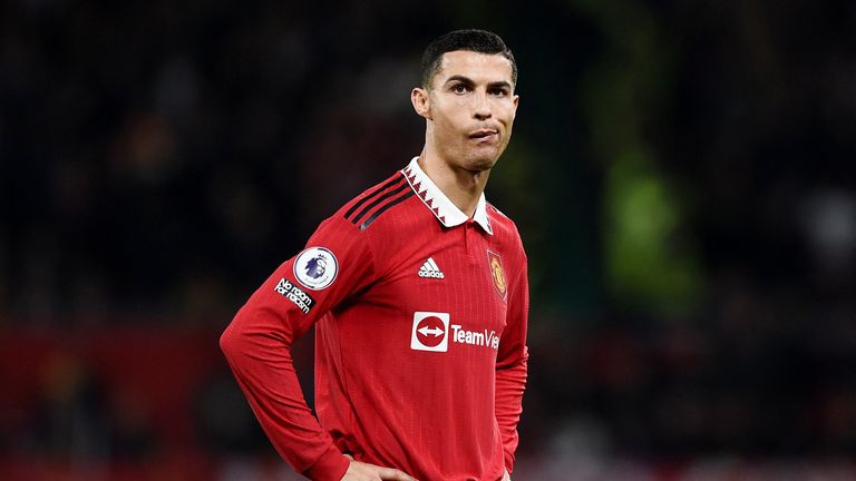 Cristiano Ronaldo during a Manchester United game