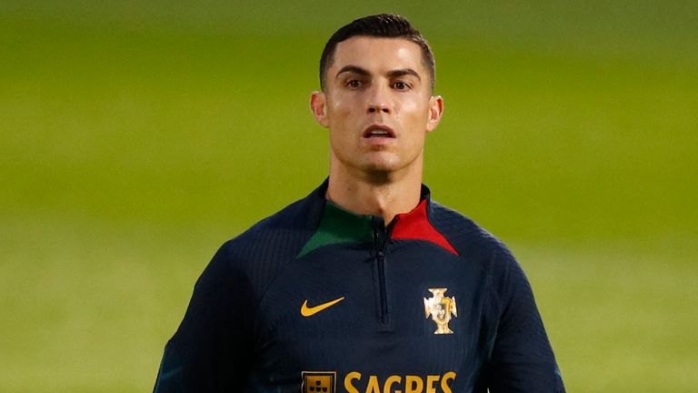 Ronaldo training in Portugal on 14 November