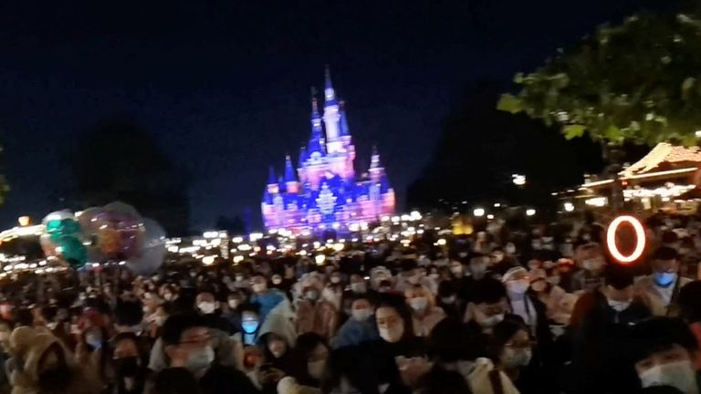 The Shanghai Disney Resort was temporarily placed in lockdown after a woman who had visited the park tested positive for COVID