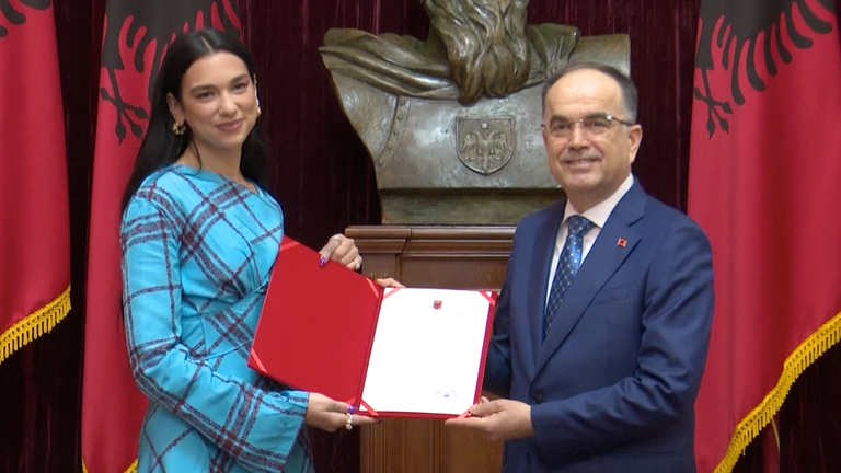 Dua Lipa receives Albanian citizenship