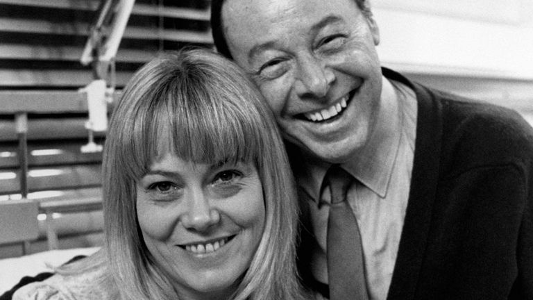 Mr Treacher with his on-screen wife Wendy Richard who plays Pauline Fowler