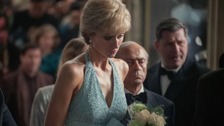 Elizabeth Debicki as Diana, Princess of Wales, in The Crown. Pic: Netflix