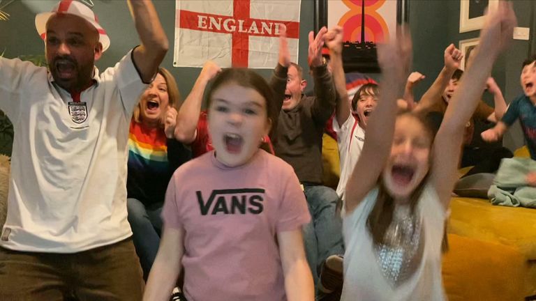 England fans react from home