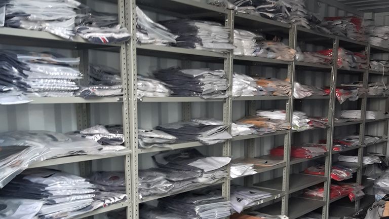 City of London Police of fake football shirts seized by the City of London&#39;s Police Intellectual Property Crime Unit (PIPCU), along with the Intellectual Property Office (IPO), in coordinated raids across the country - arresting six people and seizing £12,000 in cash