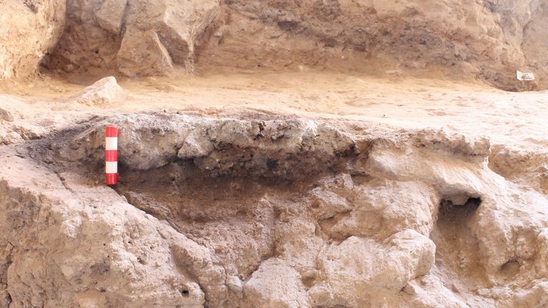 Undated handout photo issued by Liverpool John Moores University of a  hearth found in the Shanidar Caves. Scientists have unearthed remains of what is believed to be the world&#39;s oldest flatbread made by Neanderthals in the foothills of Iraq 
Pic:Graeme Barker/Cambridge University/PA Wire