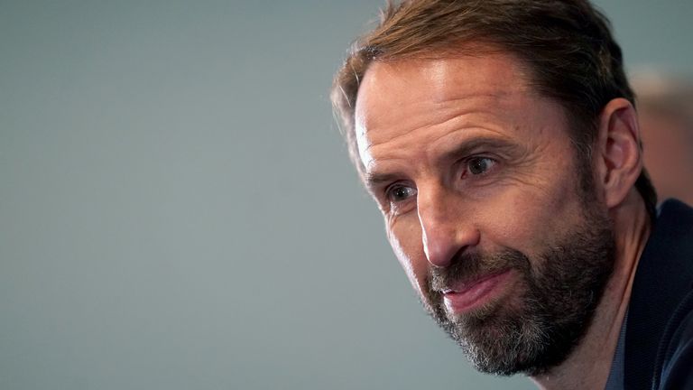 England manager Gareth Southgate during England&#39;s World Cup 2022 squad announcement at St George&#39;s Park, Burton upon Trent. With 11 days to go until the Three Lions kick-off their Group B campaign against Iran, the former defender has confirmed the 26-man group that will be travelling to the Gulf next week. Picture date: Thursday November 10, 2022.