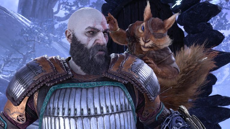 Kratos meets all manner of great characters on his latest journey, including Ratatoskr the squirrel