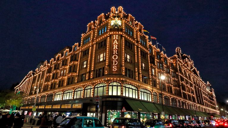 Harrods department store in London. Pic: AP