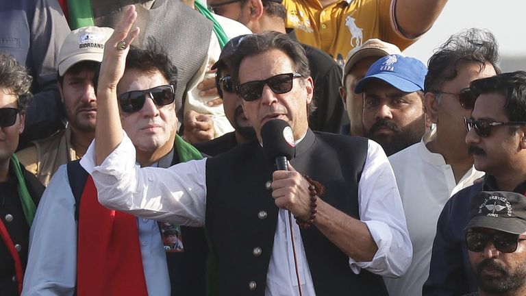 Imran Khan in Gakhar on Wednesday.  Image File: RAHAT DAR/EPA-EFE/Shutterstock 