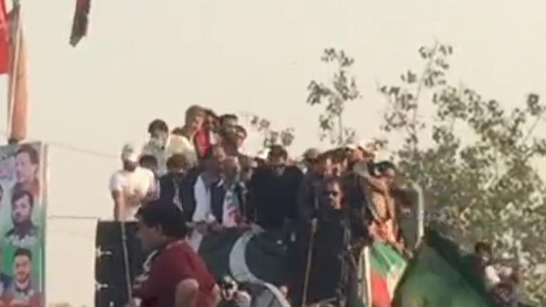 Moment of Imran Khan shooting