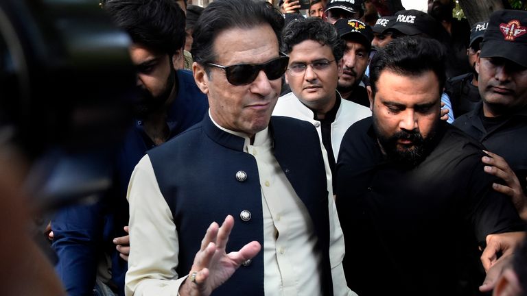 Imran Khan in Islamabad, Pakistan in October. Pic: AP