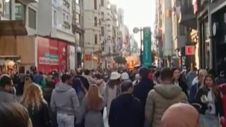 Moment of the Istanbul explosion