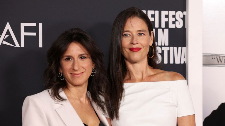 Journalists Jodi Kantor and Megan Twohey attend a premiere for the film "She Said" during the AFI Fest in Los Angeles, California 