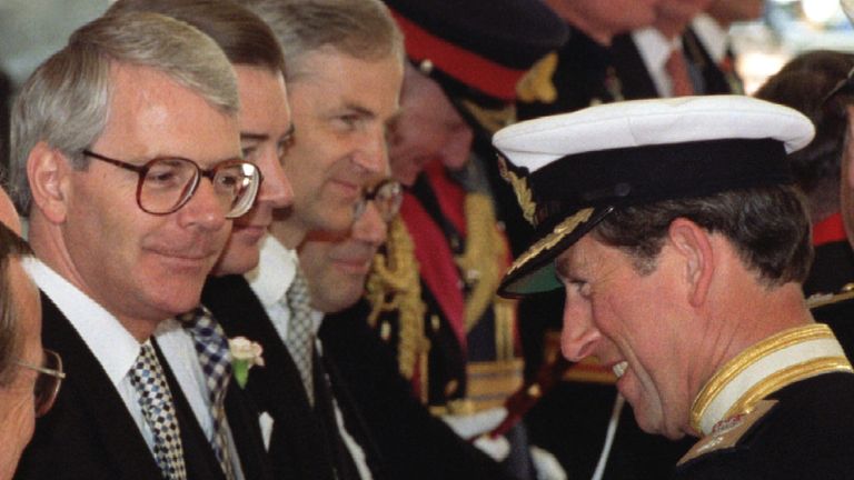 Sir John Major and Prince Charles in 1994