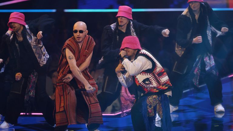 Eurovision birincileri Kalush Orkestrası sahne aldı