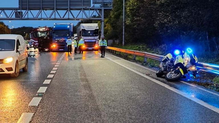 A police motorbike rider has been injured. Pic: Essex Police

