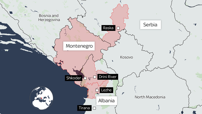 Balkan flood map