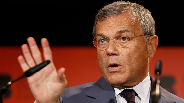 Martin Sorrell Founder and Chief Executive Officer of WPP, a British multinational advertising and public relations company speaks during the British Chambers of Commerce annual conference in London, Thursday, March 3, 2016. (AP Photo/Kirsty Wigglesworth)