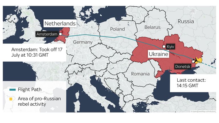 Flight MH17 was destined for Kuala Lumpur, Malaysia, but the Boeing 777 jet was shot down over eastern Ukraine.