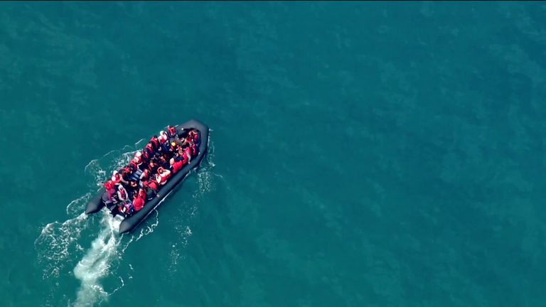 Migrants arrive in UK in boat