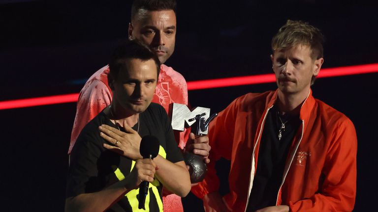 Muse took home best rock act, dedicating their album to &#39;people of Ukraine and the women in Iran&#39;
