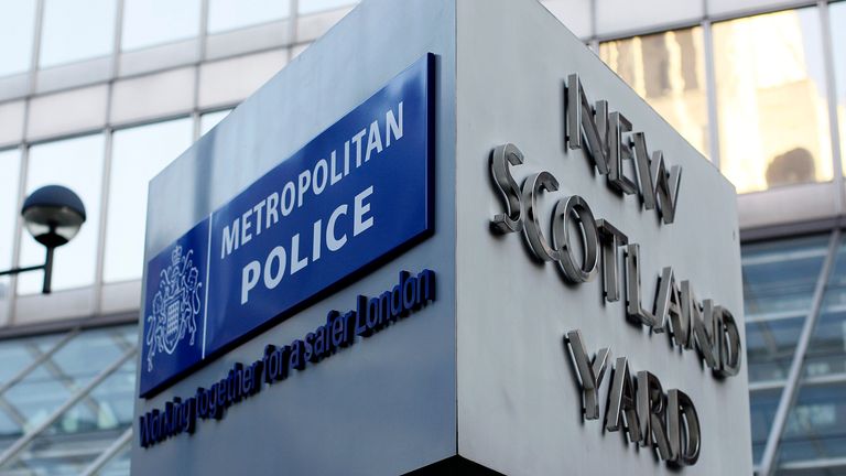 A general view of New Scotland Yard, the headquarters of the London Metropolitan Police Britain&#39;s for-most and largest police serviceFriday, Feb., 3, 2012. Hackers have intercepted a conference call between the Federal Bureau of Investigation and Scotland Yard it has emerged . At the heart of the conference call between the FBI and Scotland Yard was a strategy aimed at bringing down the hacking collective known as Anonymous, which has launched a series of embarrassing attacks across the Internet