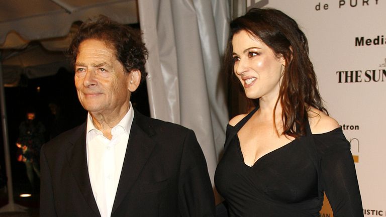 Nigel Lawson with his TV chef daughter Nigella Lawson in 2008