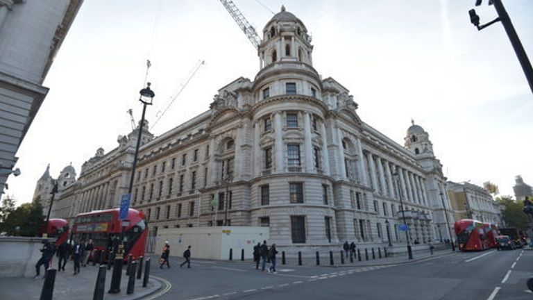 Old War Office building in Whitehall, central London