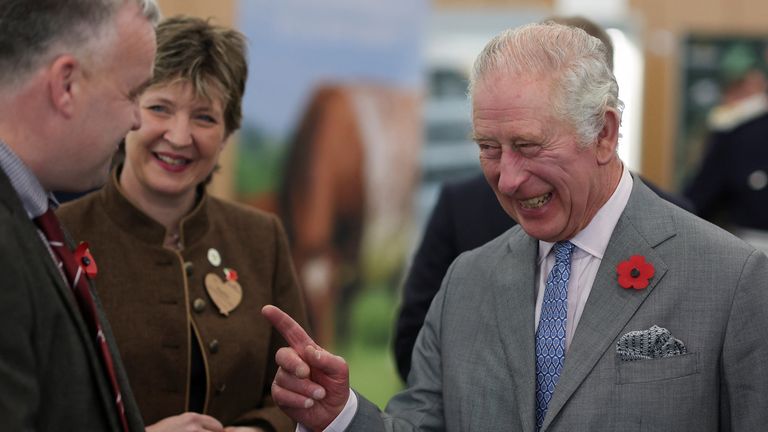 Prince Charles joked with staff at the Morrisons headquarters in Leeds