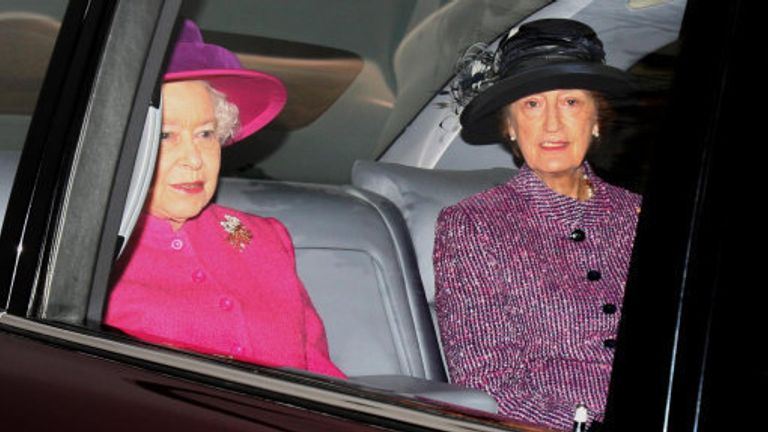 The Queen and Lady Hussey in 2011