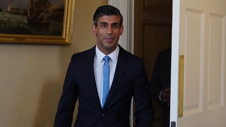 Prime Minister Rishi Sunak arrives to meet South African President Cyril Ramaphosa