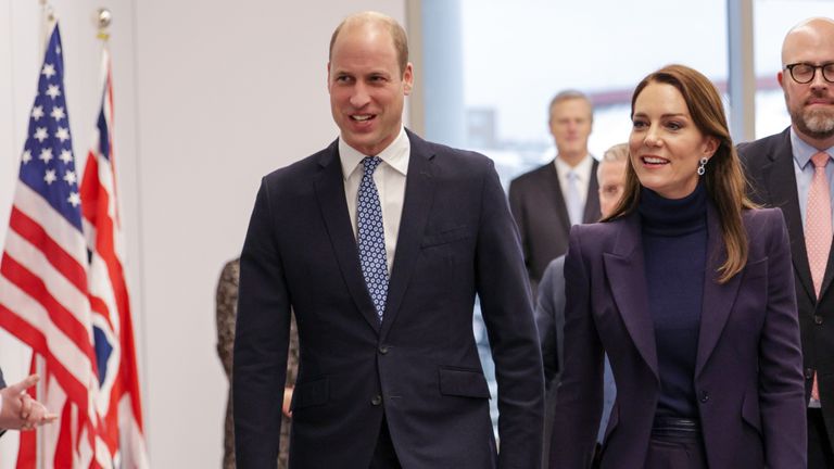 The Prince and Princess of Wales arrive at Logan International Airport in Boston, Massachusetts, to attend the second annual Earthshot Prize Awards Ceremony. Picture date: Wednesday November 30, 2022.