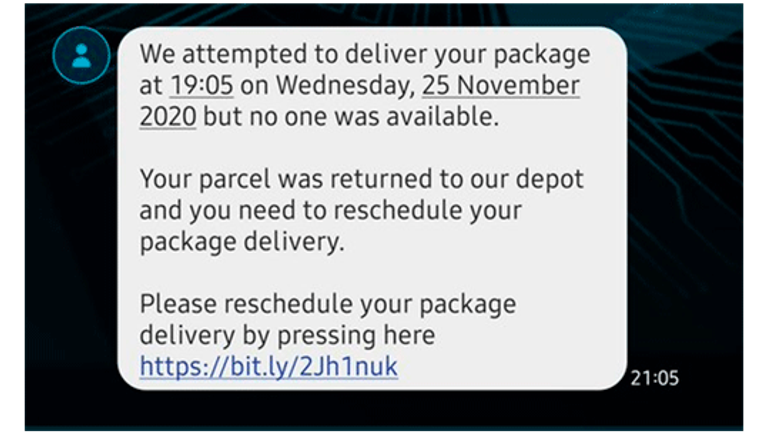 An example of text message scams.Image: Royal Mail