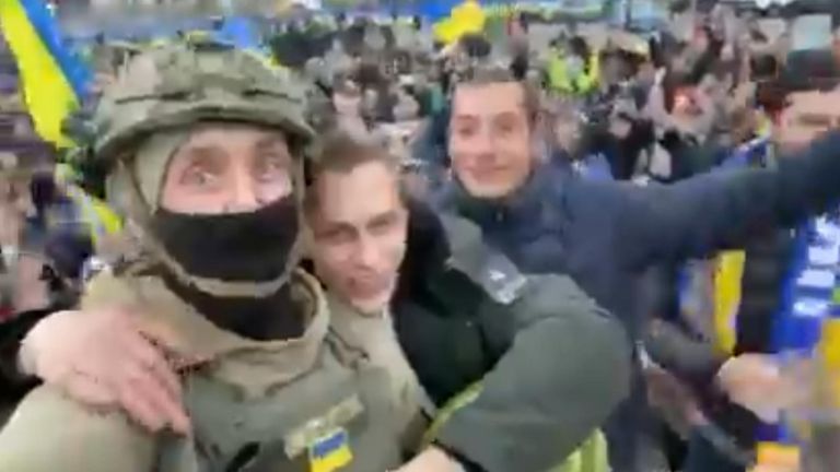 Ukrainian soldiers in Kherson